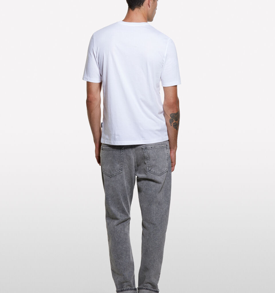 Μπλούζα κοντομάνικη λευκή regular fit - μπλουζάκια κοντομάνικα ανδρικά - Λευκο | Sisley image number 2